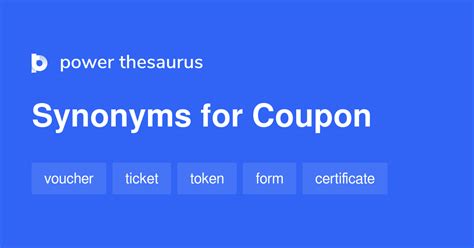 coupon synonym